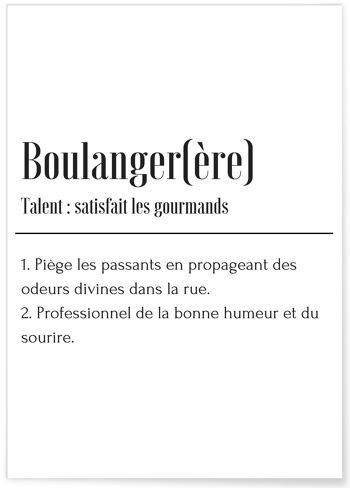 Affiche Définition Boulanger 1