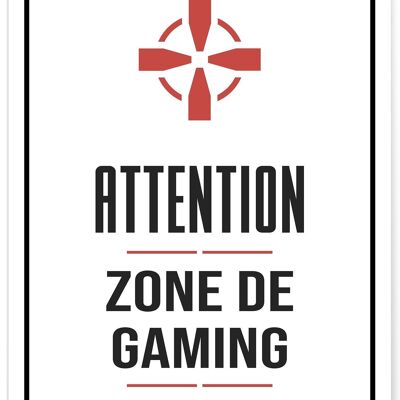 Gaming Zone Poster - Videospiele - Humor