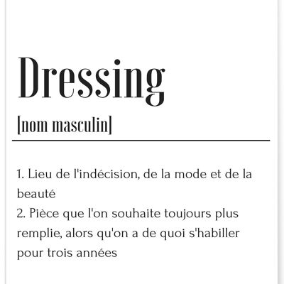 Affiche Définition Dressing