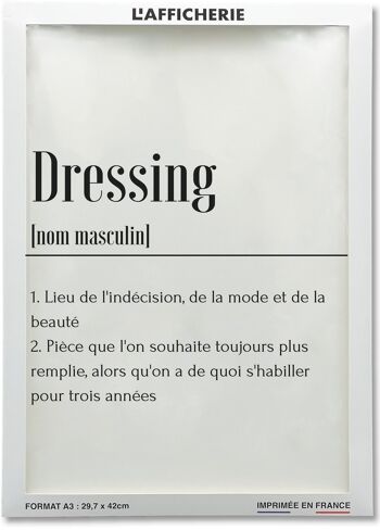 Affiche Définition Dressing 2