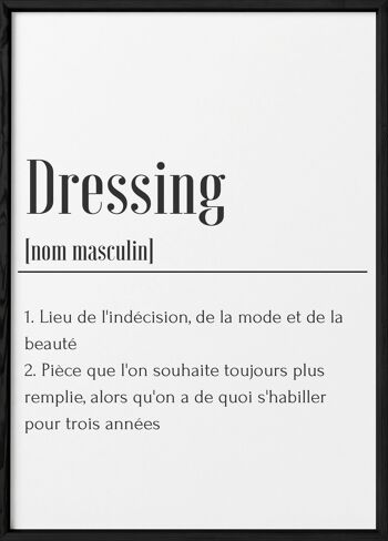 Affiche Définition Dressing 3