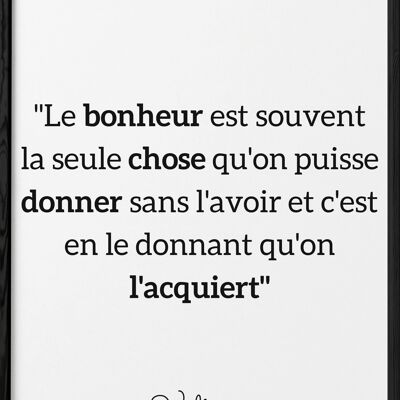 Poster Voltaire: "Glück ist oft..."