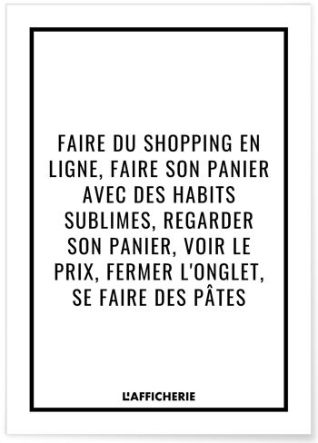 Affiche "Faire du shopping..." 1