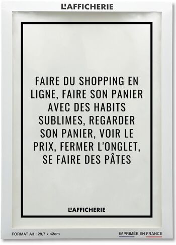 Affiche "Faire du shopping..." 2