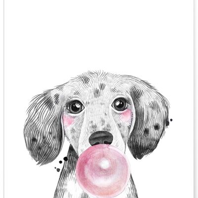 Puppy Bubble Poster