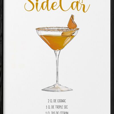 Poster di cocktail sidecar