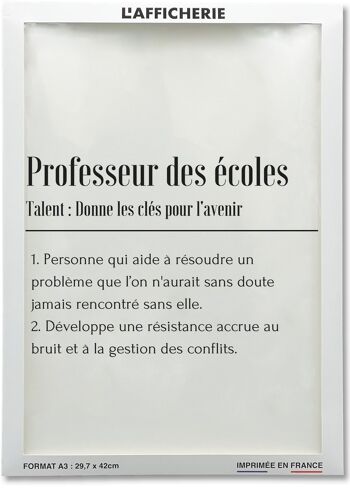 Affiche Définition Professeur des écoles 2