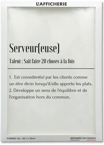 Affiche Définition Serveur(euse) 2