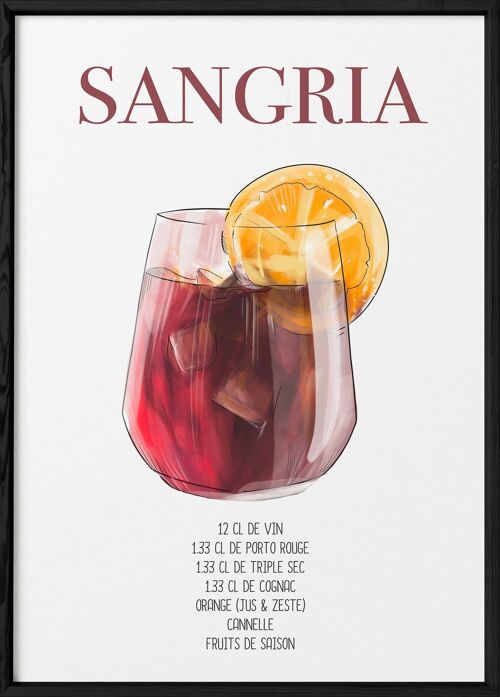 Affiche Cocktail Sangria