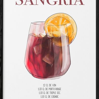 Affiche Cocktail Sangria