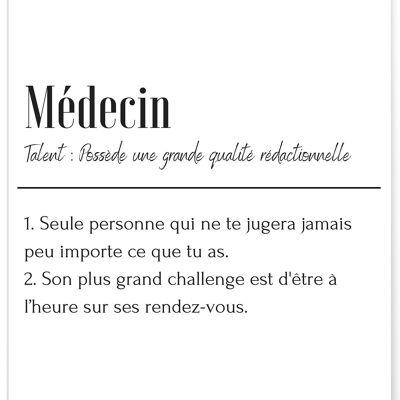 Affiche Définition Médecin