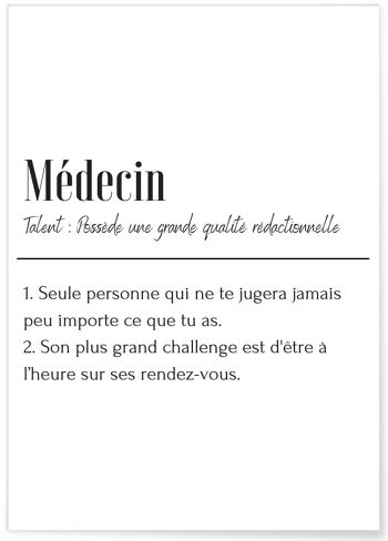 Affiche Définition Médecin 1