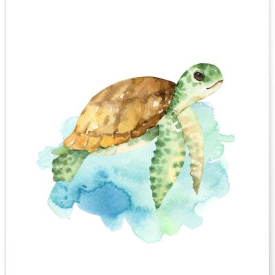 Schildkröten-Kind-Plakat