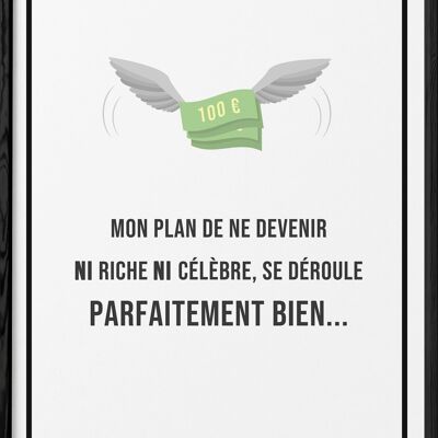 Poster "Mein Plan, nicht zu werden..."
