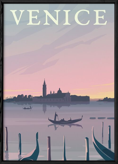 Affiche illustration de la ville de Venice