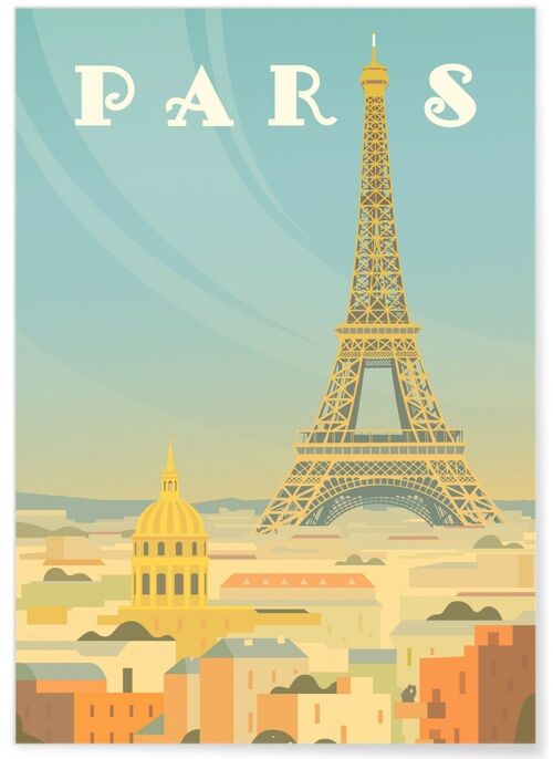 Affiche illustration de la ville de Paris - 2