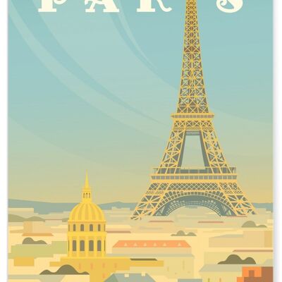 Affiche illustration de la ville de Paris - 2