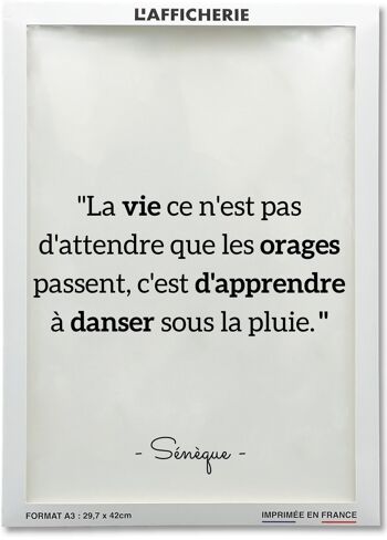 Affiche citation Sénèque : "La vie ce n'est pas..." 2