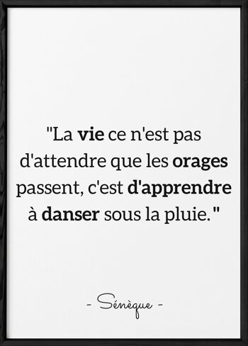 Affiche citation Sénèque : "La vie ce n'est pas..." 3