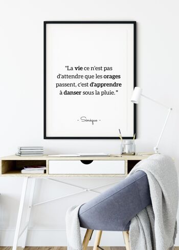 Affiche citation Sénèque : "La vie ce n'est pas..." 4