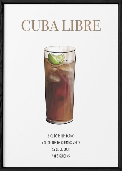 Affiche Cocktail Cuba Libre