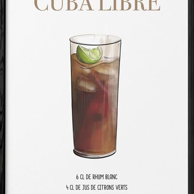 Cuba Libre Cocktail Poster