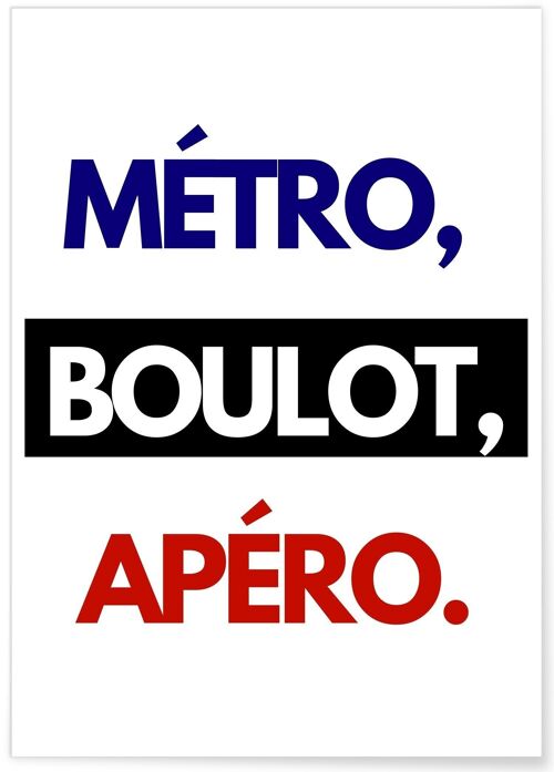 Affiche "Métro"