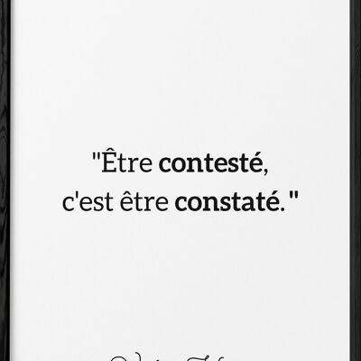 Poster Victor Hugo "To be contested.."