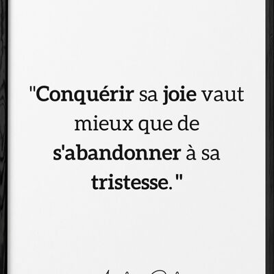 Póster André Gide "Conquista tu alegría..."