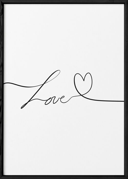 Affiche Line Art "Love"