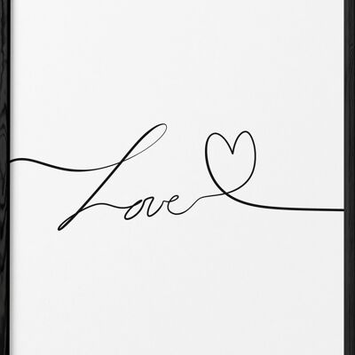 Affiche Line Art "Love"