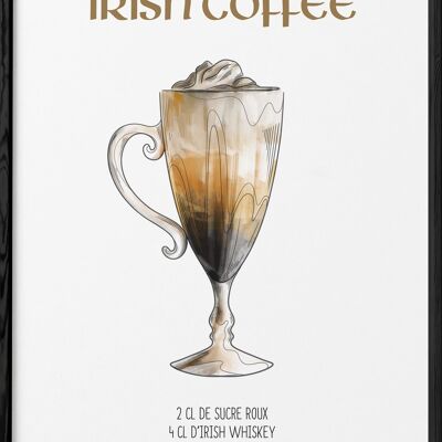 Irish Coffee Cocktail Poster