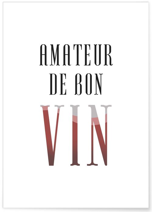 Affiche "Amateur de bon vin"