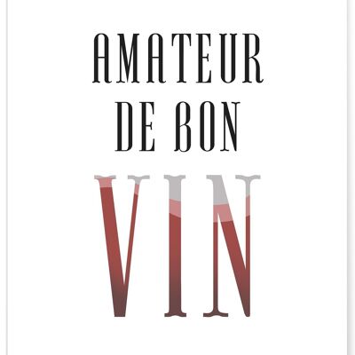 Póster "Amante del buen vino"