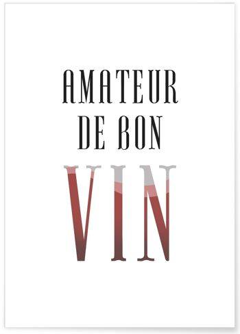 Affiche "Amateur de bon vin" 1