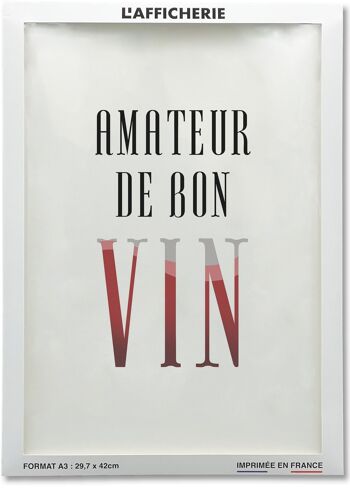 Affiche "Amateur de bon vin" 2