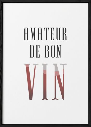 Affiche "Amateur de bon vin" 3