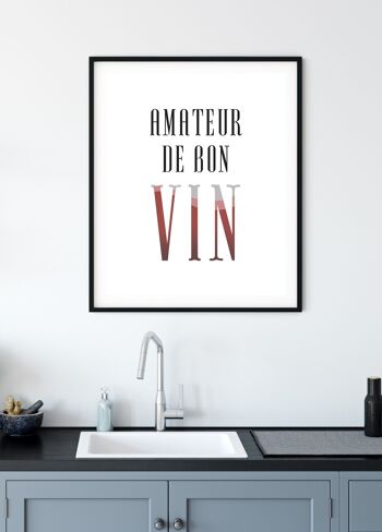Affiche "Amateur de bon vin" 4