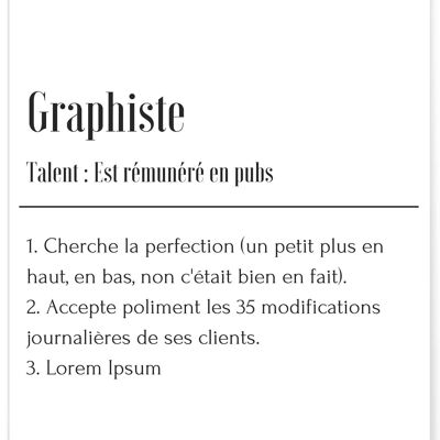 Grafikdesigner-Definitionsposter