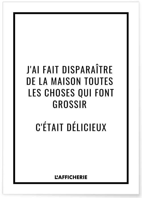 Affiche "J'ai fait disparaître..."