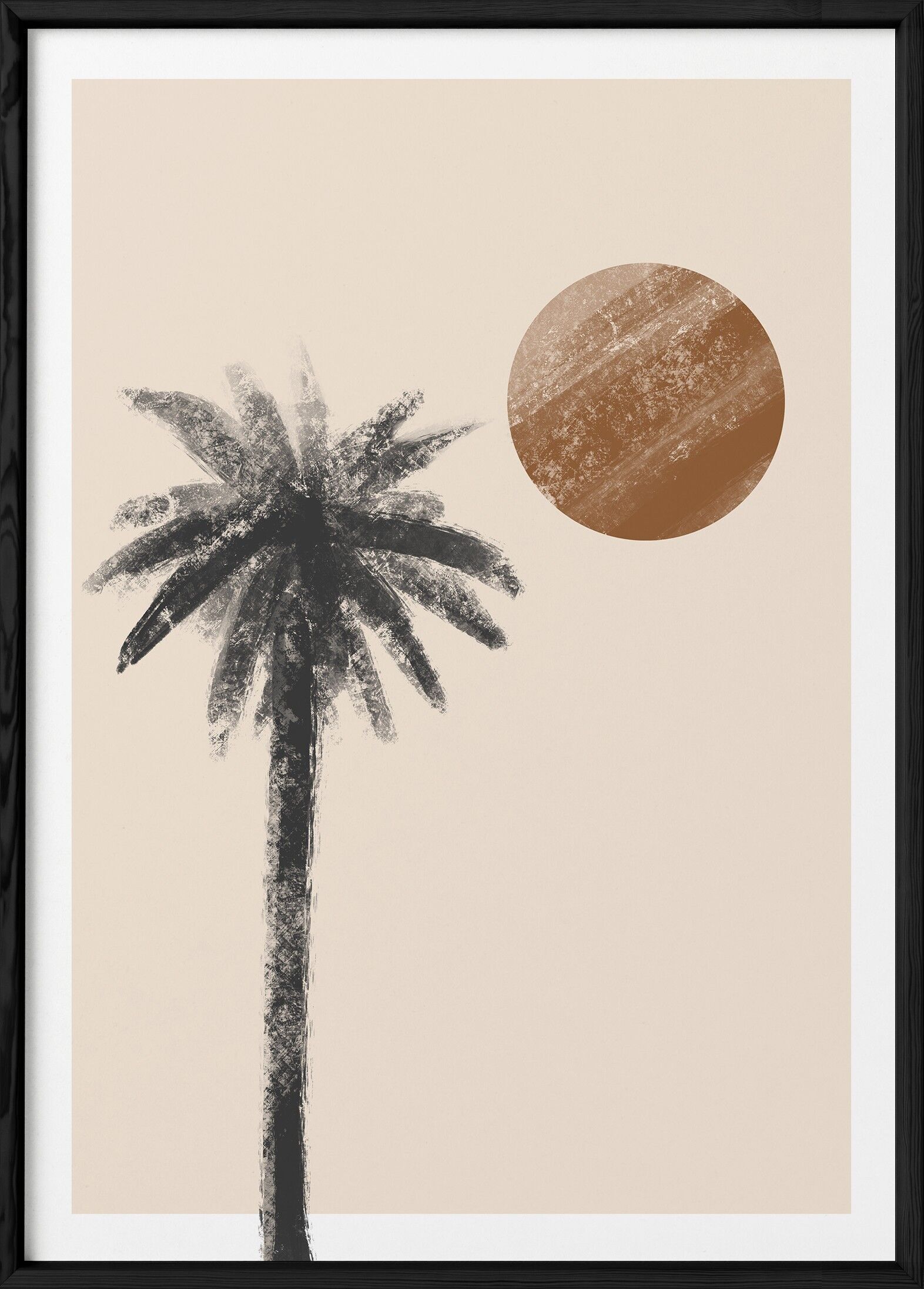 Póster abstracto de palmera 1