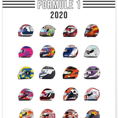 Affiche "Championnat Formule 1 2020" - sport