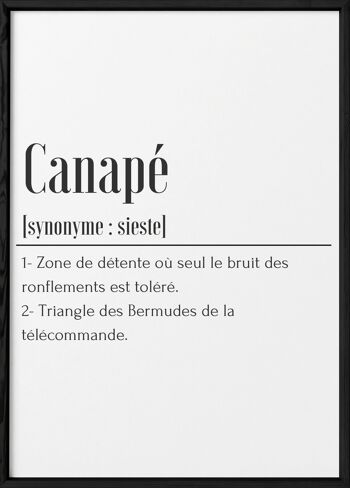 Affiche Définition Canapé 3