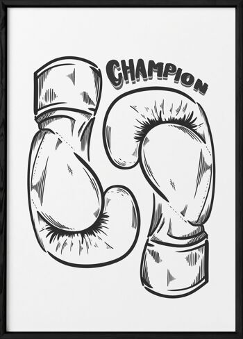 Affiche Boxe Champion - sport 3