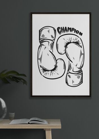 Affiche Boxe Champion - sport 4