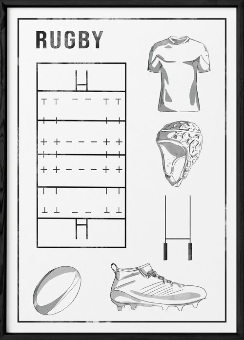 Affiche Terrain de rugby