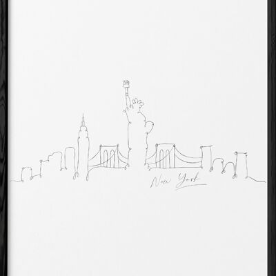 Póster Line Art Nueva York