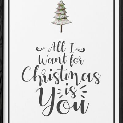 Poster "Alles was ich mir zu Weihnachten wünsche..."