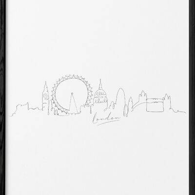 Line Art London Poster