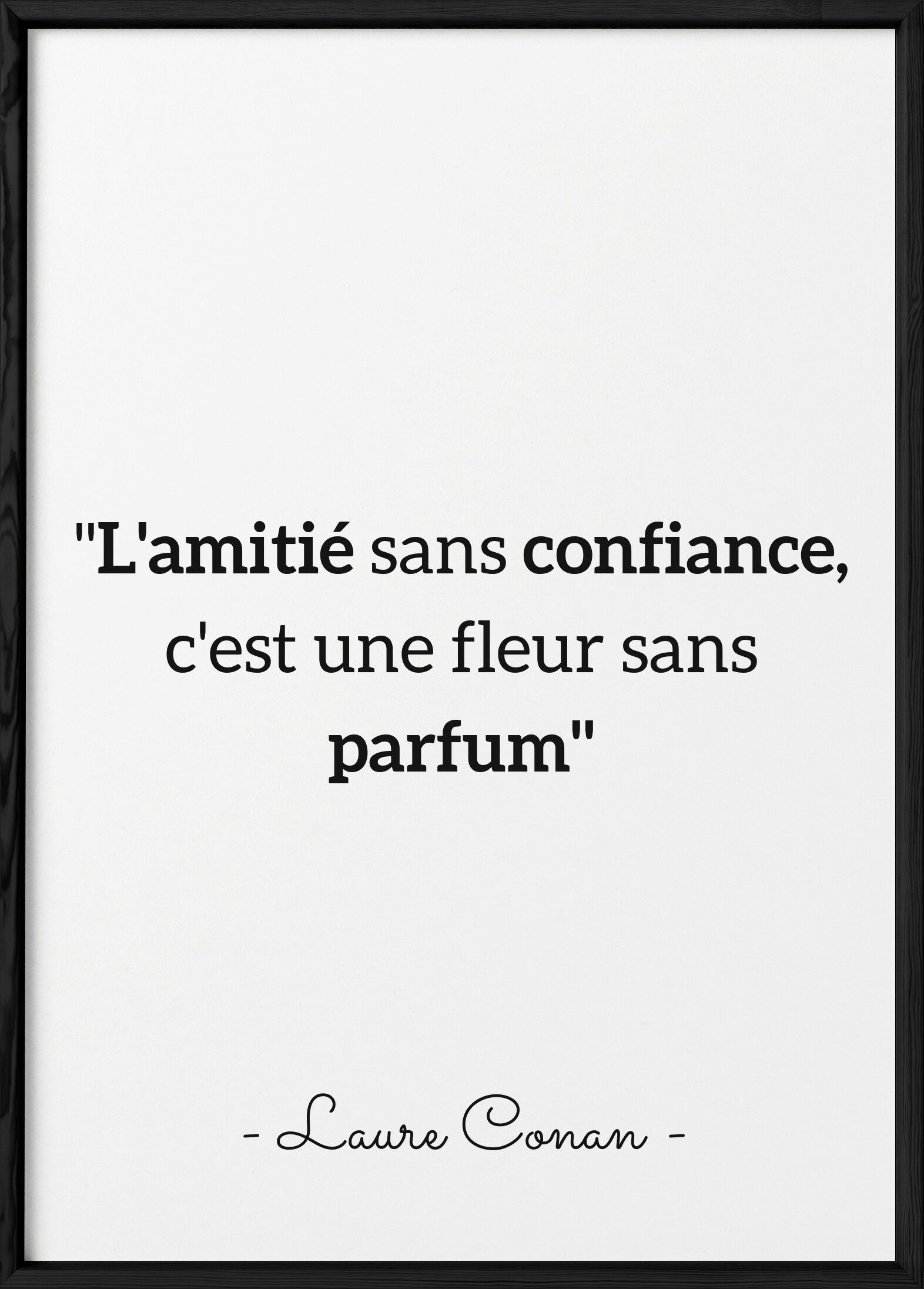 Poster Lauren Conan: "Amicizia senza fiducia..."